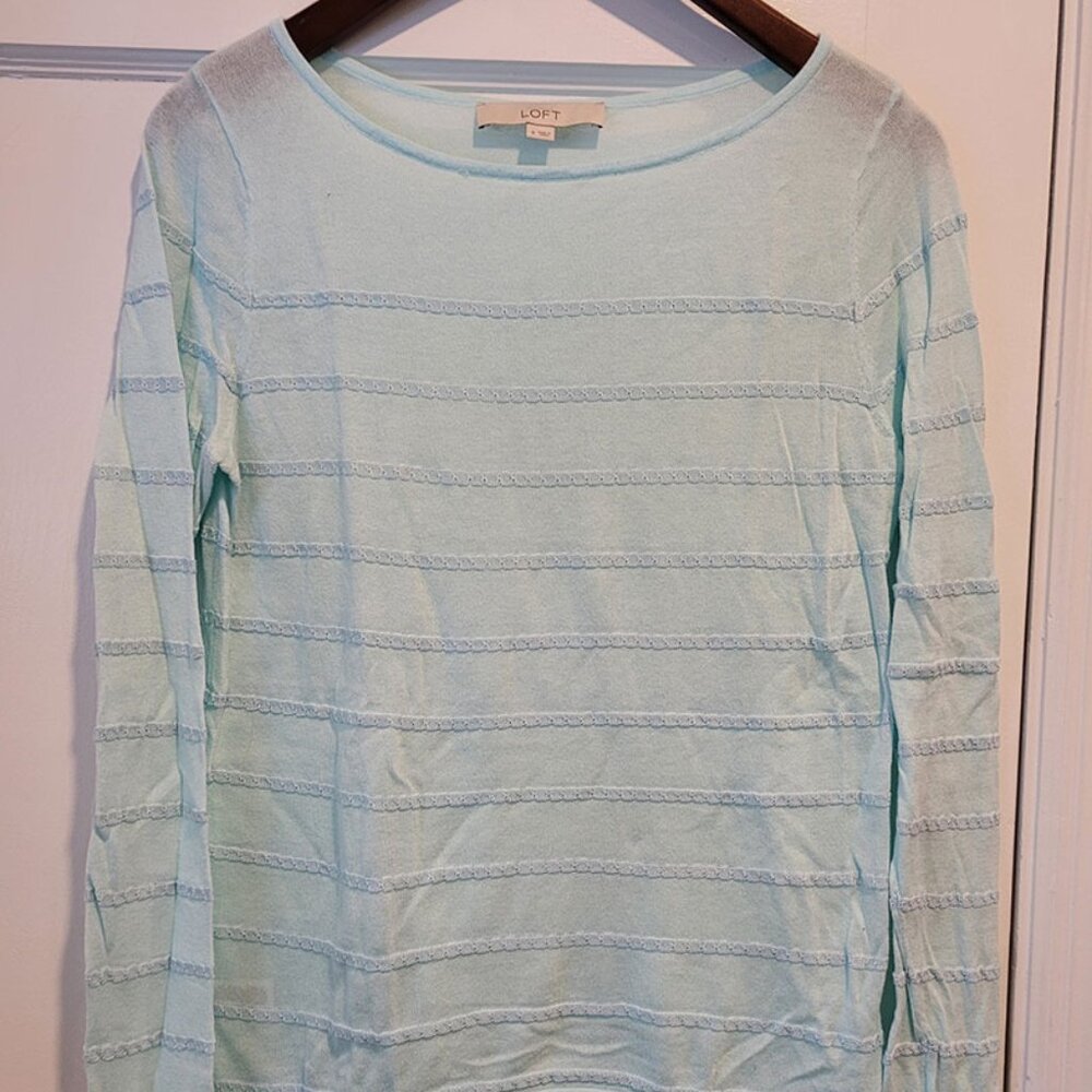 LOFT: Spring Sweater with Beautiful Horizontal Cable